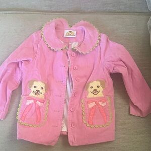 Cute Pink Jacket with Dog Patch